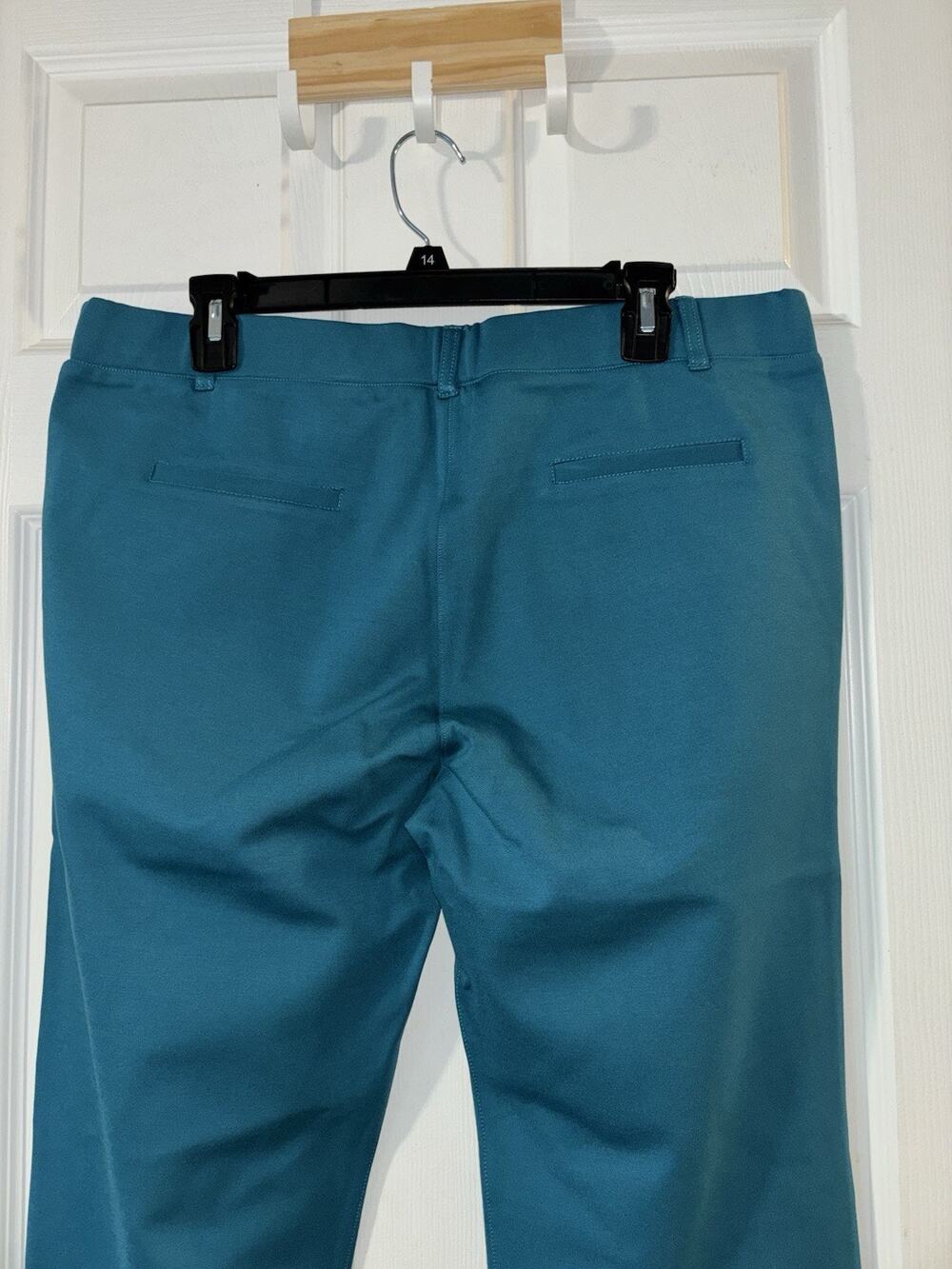 Betabrand sz 2XL Turquoise Stretchy Work Career Pants Straight Leg NWOT